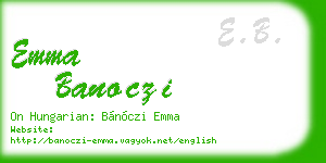 emma banoczi business card