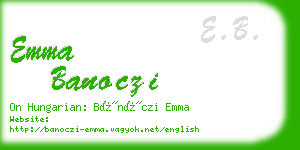 emma banoczi business card